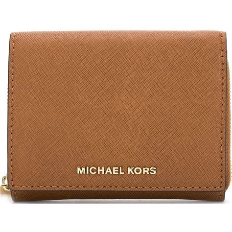 brown michael kors fold wallet|small brown michael kors wallet.